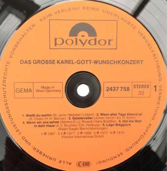 2LP Karel Gott: Das Grosse Wunschkonzert