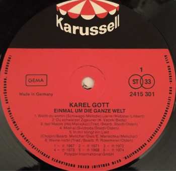 LP Karel Gott: Einmal Um Die Ganze Welt