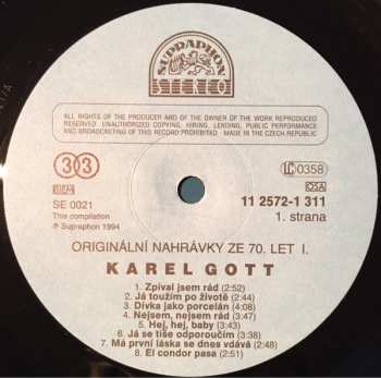 LP Karel Gott: Originální Nahrávky Ze 70. Let 1+2+3 (3xLP)