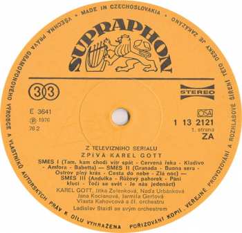 2LP Karel Gott: Písně Z Televizního Seriálu "Zpívá Karel Gott"