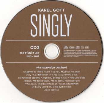 15CD/Dobozkészlet Karel Gott: Singly (300 Písní Z Let 1962-2019)