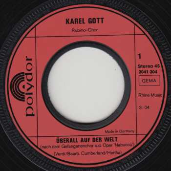 SP Karel Gott: Überall Auf Der Welt (Aus "Nabucco" Von Verdi)