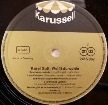 LP Karel Gott: Weißt Du Wohin