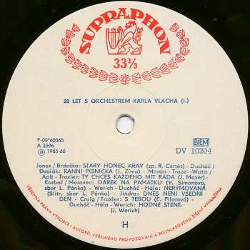 LP Karel Vlach: 20 Let S Orchestrem Karla Vlacha