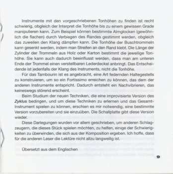 CD Karlheinz Stockhausen: Zyklus Für Einen Schlagzeuger In Zwei Fassungen / Klavierstück X