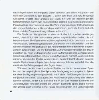 CD Karlheinz Stockhausen: Zyklus Für Einen Schlagzeuger In Zwei Fassungen / Klavierstück X