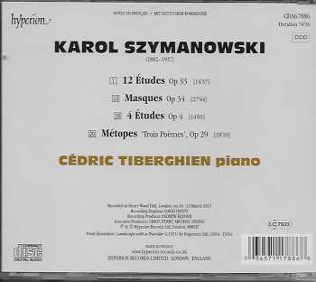 CD Karol Szymanowski: Masques, Métopes, Études Op.4, Études Op. 33