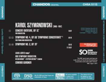 SACD Karol Szymanowski: Symphony No. 2, Symphony No. 4 'Symphonie Concertante', Concert Overture