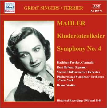 Album Kathleen Ferrier: Kathleen Ferrier: Kindertotenlieder