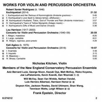 CD Lou Harrison: Works For Violin And Percussion Orchestra