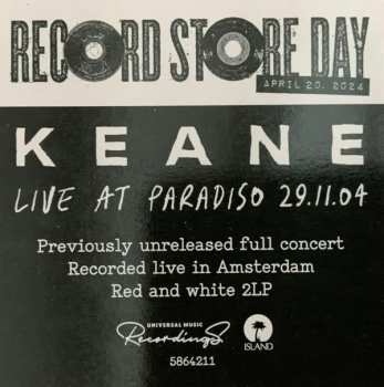 2LP Keane: Live At Paradiso 29.11.04 CLR | LTD