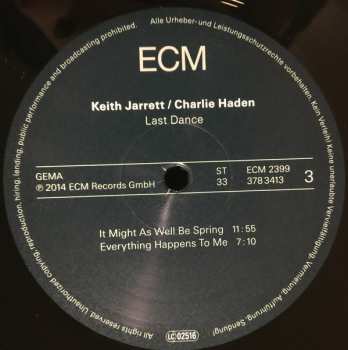 2LP Keith Jarrett: Last Dance