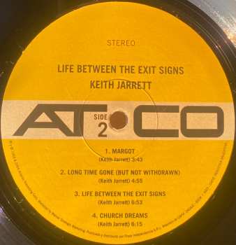 LP Keith Jarrett: Life Between The Exit Signs