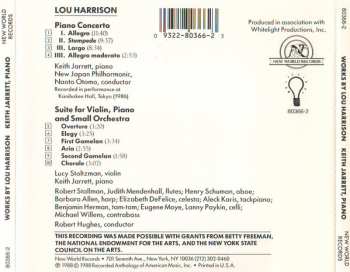 CD Keith Jarrett: Works By Lou Harrison: Piano Concerto - Suite For Violin, Piano And Small Orchestra