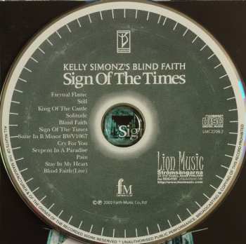 CD Kelly Simonz's Blind Faith: Sign Of The Times