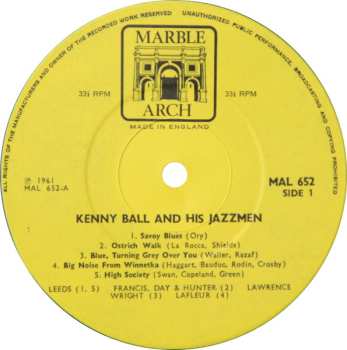 LP Kenny Ball And His Jazzmen: Kenny Ball & His Jazzmen