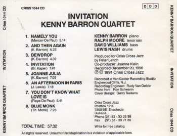 CD Kenny Barron Quartet: Invitation