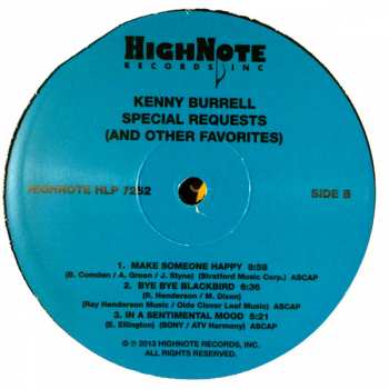 LP Kenny Burrell: Special Requests (And Other Favorites) Live At Catalina's