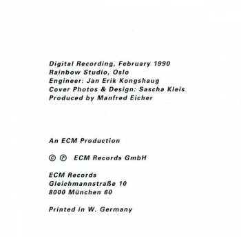 CD Kenny Wheeler Quintet: The Widow In The Window