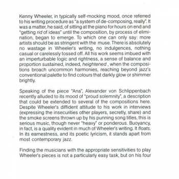 CD Kenny Wheeler Quintet: The Widow In The Window