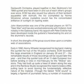 CD Kenny Wheeler Quintet: The Widow In The Window