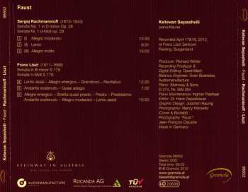 CD Sergei Vasilyevich Rachmaninoff: Faust - Klaviersonate D-Moll, Klaviersonate H-Moll