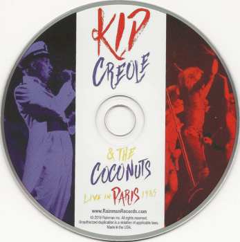 CD Kid Creole And The Coconuts: Live In Paris 1985