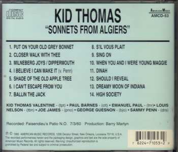CD Kid Thomas And His Creole Jazz Band: Sonnets From Algiers