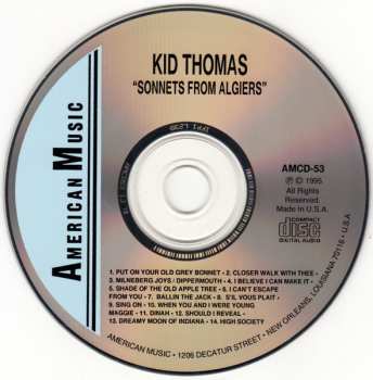 CD Kid Thomas And His Creole Jazz Band: Sonnets From Algiers
