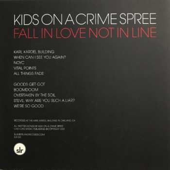 LP Kids On A Crime Spree: Fall In Love Not In Line CLR