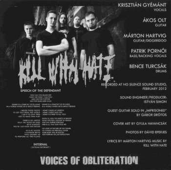 CD Kill With Hate: Voices Of Obliteration