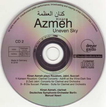 2CD Yo-Yo Ma: كنان العظمة Kinan Azmeh – Uneven Sky