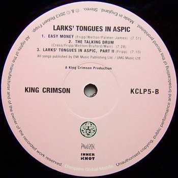 LP King Crimson: Larks' Tongues In Aspic
