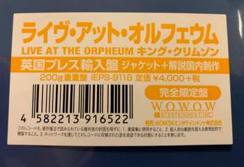 LP King Crimson: Live At The Orpheum LTD