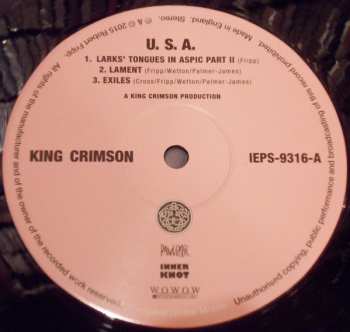 LP King Crimson: USA