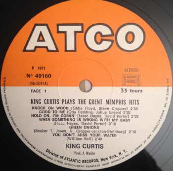 LP King Curtis: Plays The Great Memphis Hits