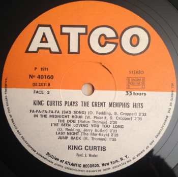LP King Curtis: Plays The Great Memphis Hits