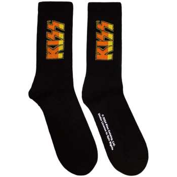 Merch Kiss: Kiss Unisex Terry Socks: Classic Logo (black) (uk Size 4 - 7) 36 - 42