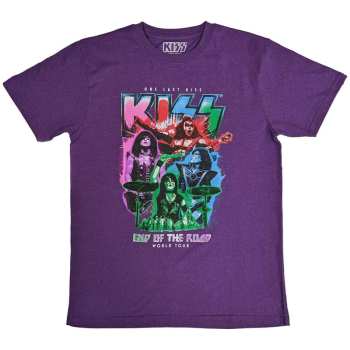  Kiss: Kiss Unisex T-shirt: End Of The Road Colour Pop (back Print) (small) S