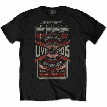 Merch Kiss: Póló Japan Live 2015 