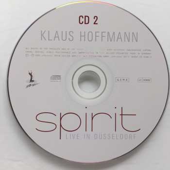2CD Klaus Hoffmann: Spirit Live in Düsseldorf