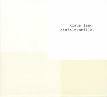 CD Klaus Lang: Einfalt.Stille.