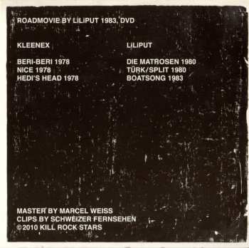 CD/DVD Kleenex: Live Recordings, TV-Clips & Roadmovie