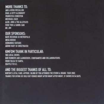 CD KMFDM: Sturm & Drang Tour 2002