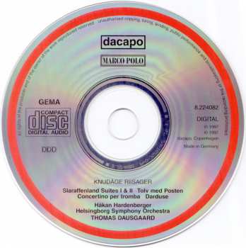 CD Knudåge Riisager: Slaraffenland Suites I & II / Tolv Med Posten / Concertino Per Tromba / Darduse