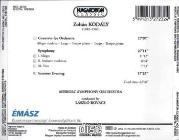 CD Zoltán Kodály: Concerto For Orchestra / Symphony / Summer Evening