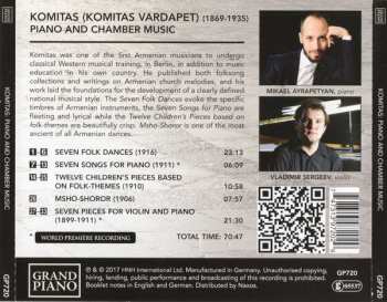 CD Komitas: Piano And Chamber Music