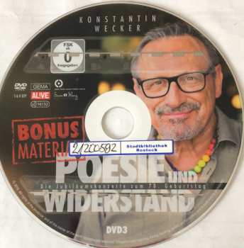3DVD Konstantin Wecker: Poesie Und Widerstand Live