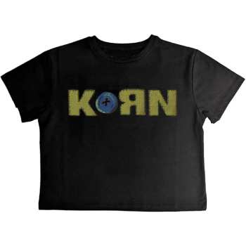 Merch Korn: Korn Ladies Crop Top: Doll Issues (back Print) (x-small) XS