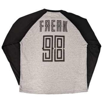 Merch Korn: Korn Unisex Raglan T-shirt: Freak '98 (black & Grey) (back Print) (small) S